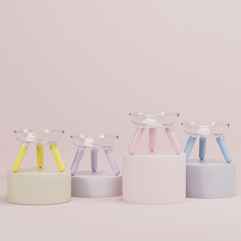 Anti Knock Transparent Pet Feeding And Water Bowl