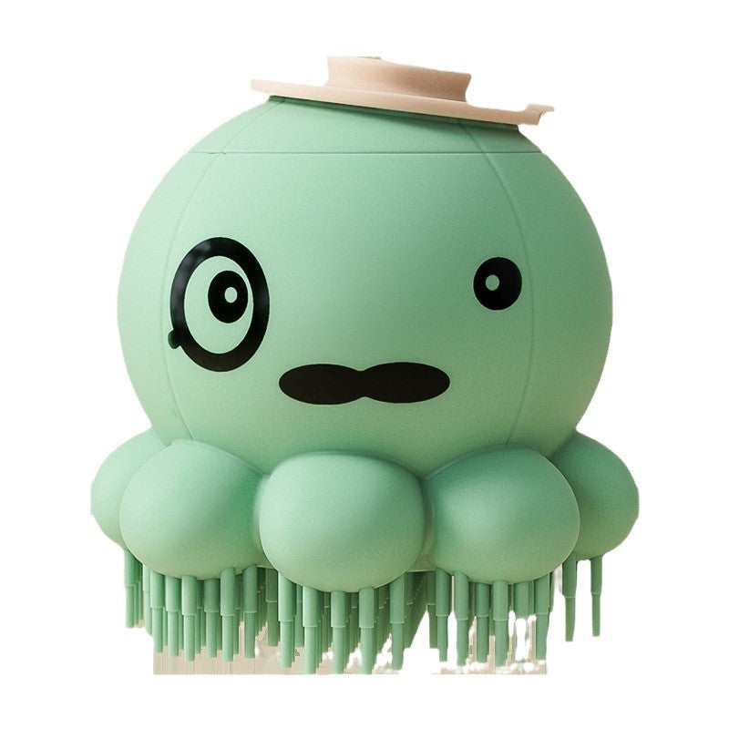 Pet Bath Silicone Massage Brush With Body Wash Dispenser