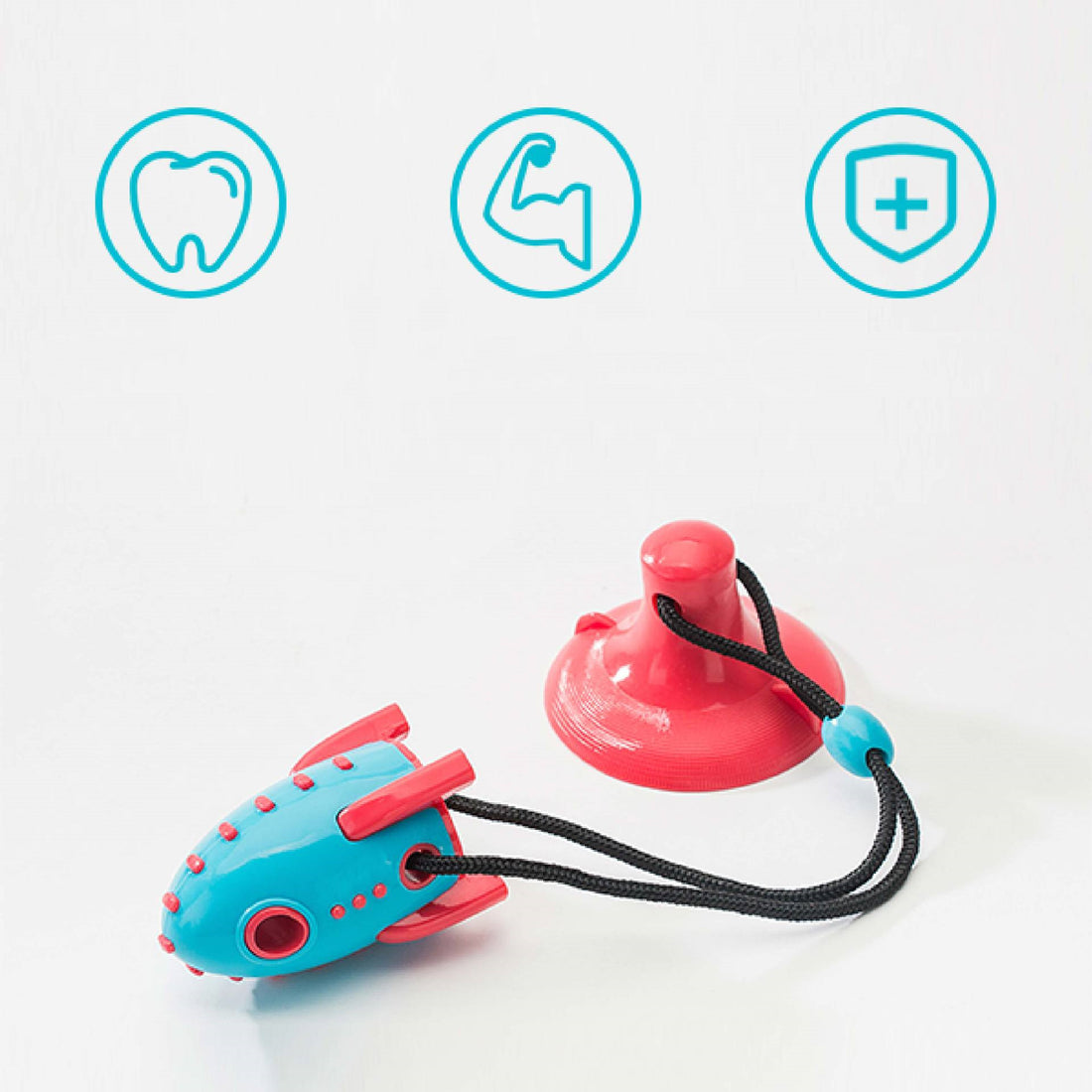 Rocket Shaped Pet Toy With Treat Dispensing Feature