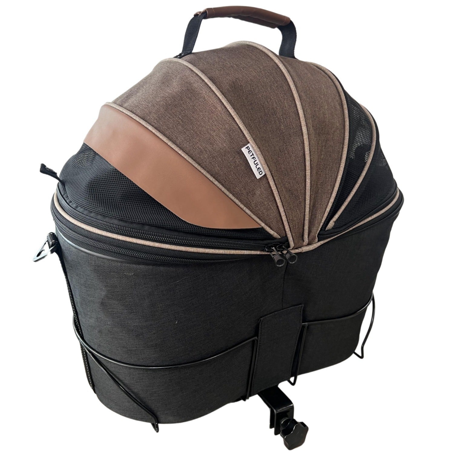 Foldable Canvas Pet Rear Seat Carrier Bag