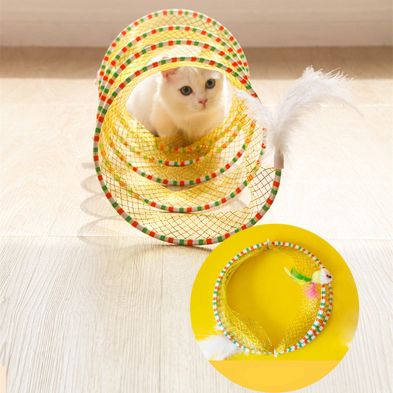 Foldable Pet Tunnel Storage And Play Toy
