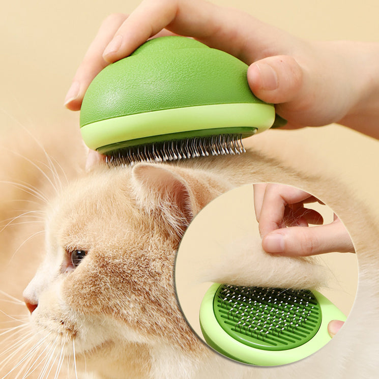 Avocado Shaped Pet Grooming Brush Hair Remover Tool