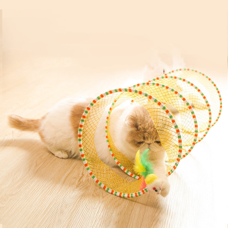 Foldable Pet Tunnel Storage And Play Toy
