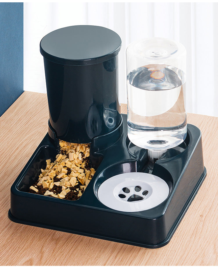 Automatic Pet Feeding Bowl And Water Basin Device