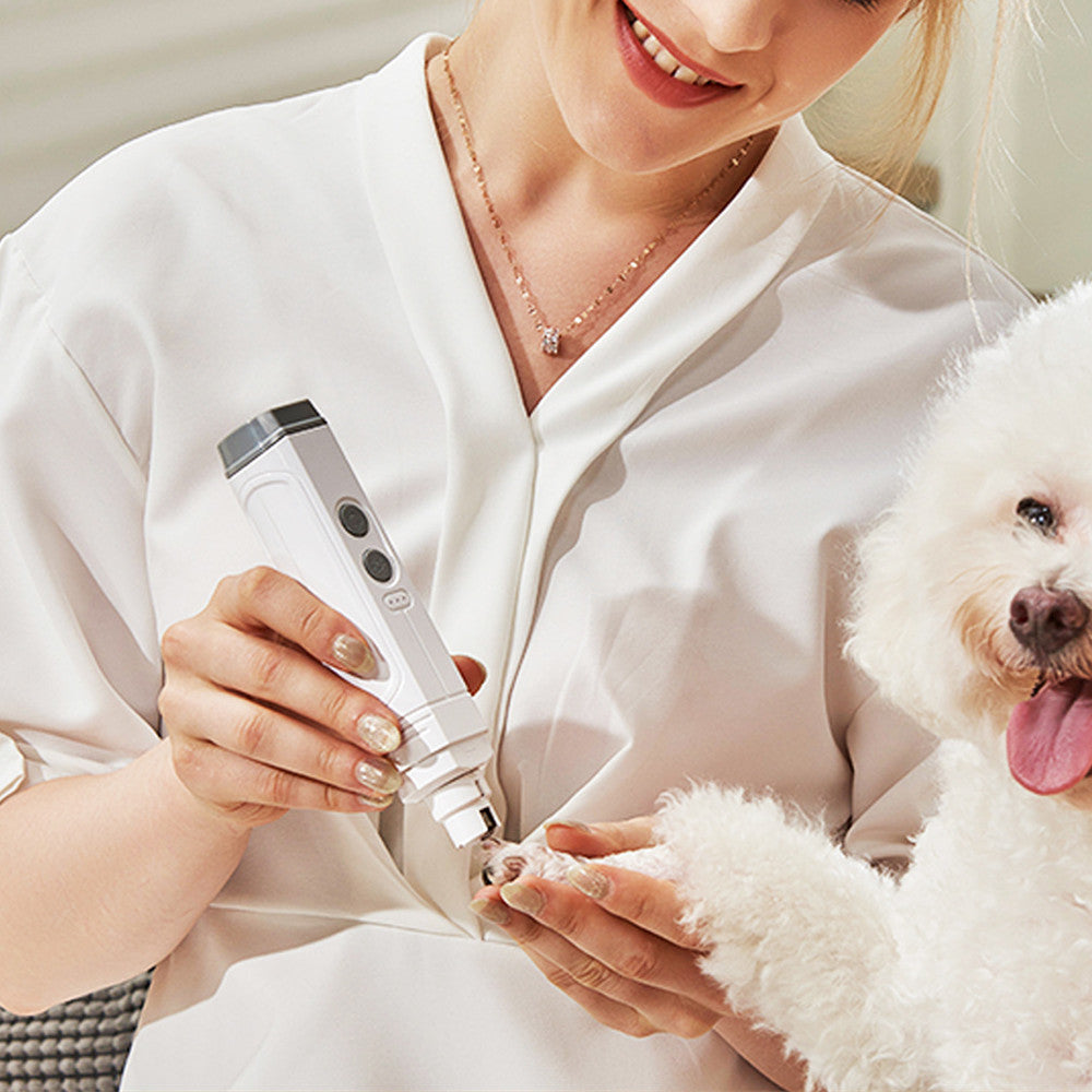 P3 Pet Nail Trimmer With Dual Light Automatic Grinder