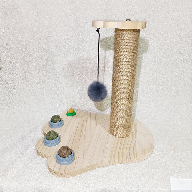 Solid Wood Pet Turntable Bite Resistant Interactive Toy