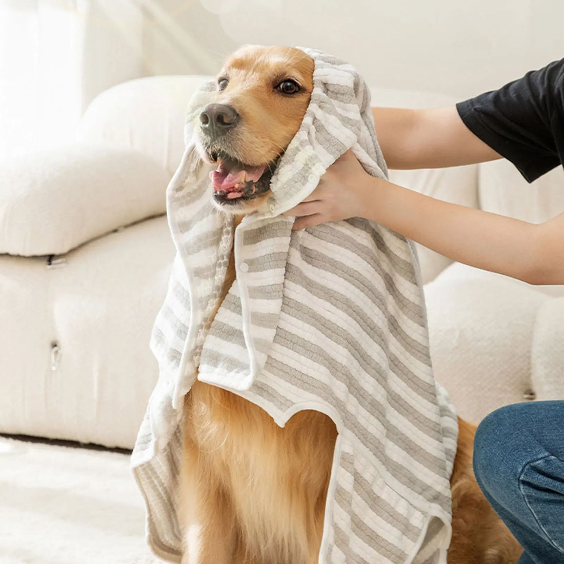 Ultra Absorbent Quick Dry Pet Bath Towel Bathrobe