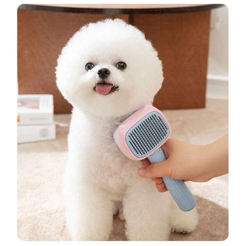 Pet Deshedding Grooming Brush And Dematting Comb For Long Hair