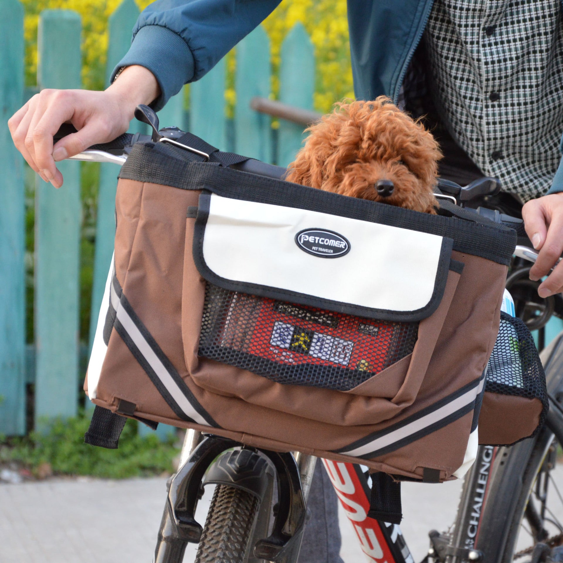 Pet Bicycle Front Basket Carrier Bag Removable Transport Seat
