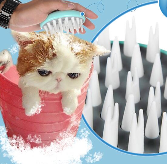 Comfortable Pet Bath Massage Brush Grooming Comb
