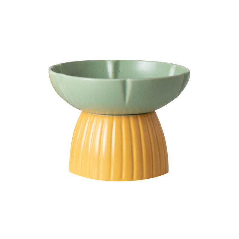 Pet Macaron Style Ceramic Feeding Bowl With Candy Colors