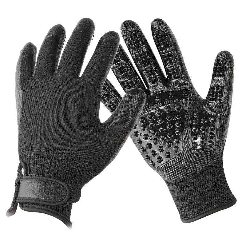 Soft Rubber Pet Grooming Glove Hair Removal Massage Tool
