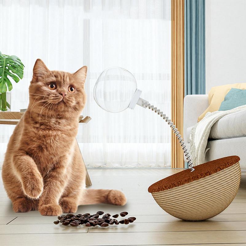 Automatic Balancing Pet Food Dispenser Interactive Puzzle Toy