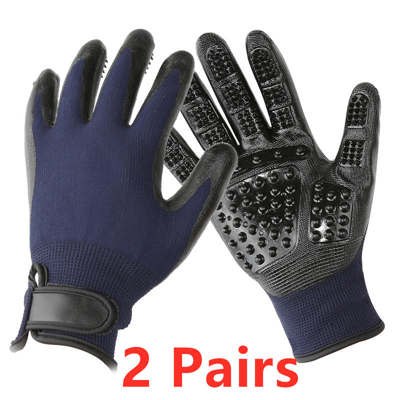 Soft Rubber Pet Grooming Glove Hair Removal Massage Tool