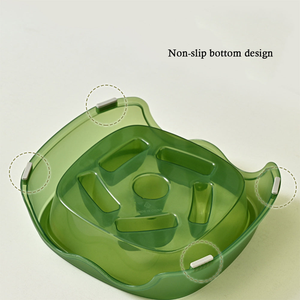 Anti Choking Slow Feed Pet Food Water Bowl
