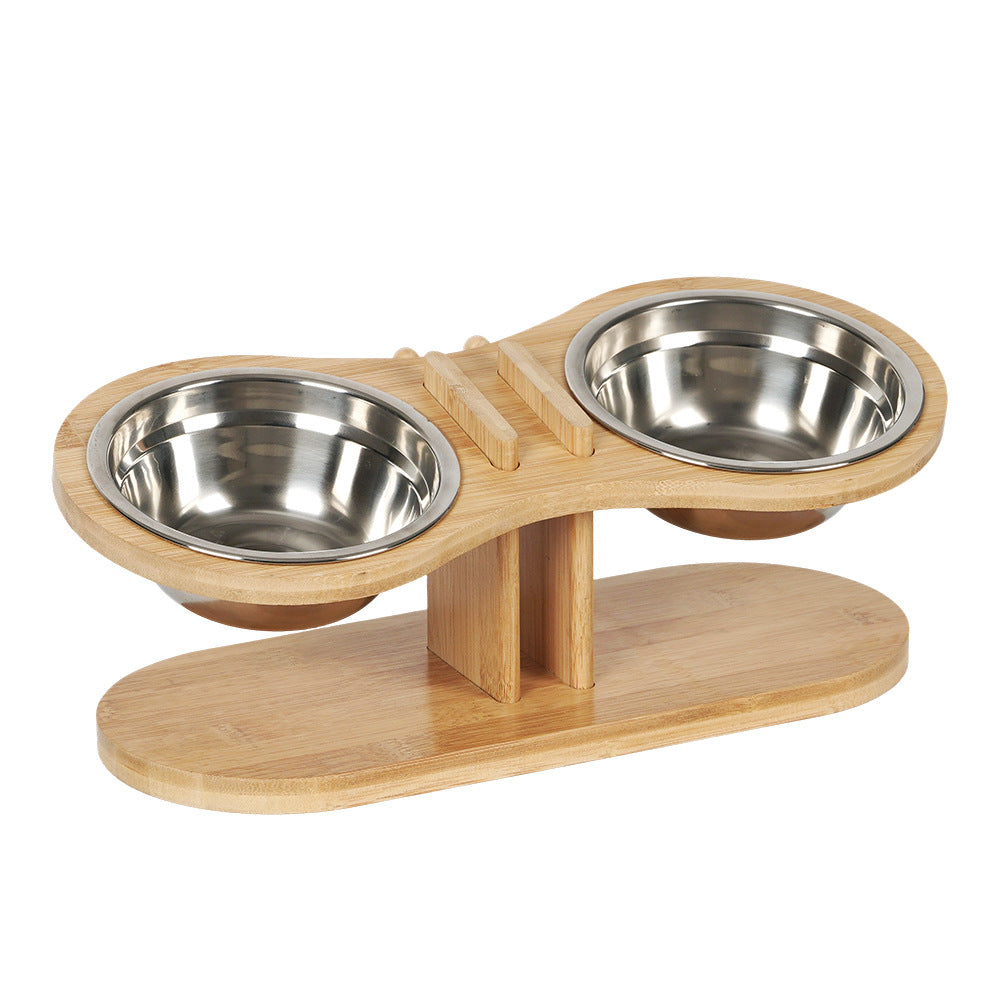 Adjustable Tilted Pet Feeding Bowl Stand Holder