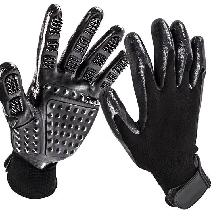 Soft Rubber Pet Grooming Glove Hair Removal Massage Tool