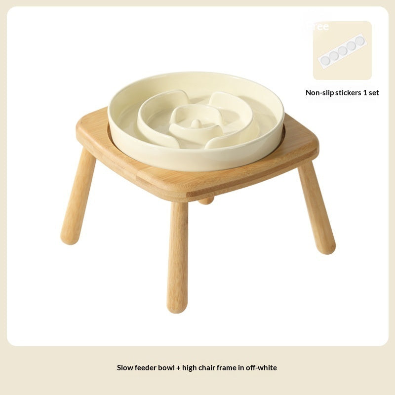 Ceramic Slow Feeding Pet Anti Choking Bowl