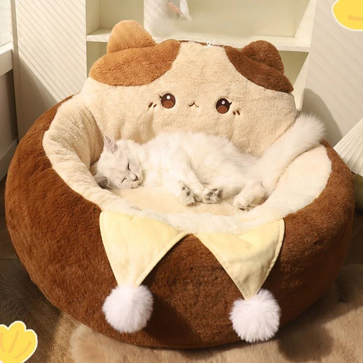 Winter Warm Round Pet Sofa Bed Cushion Nest