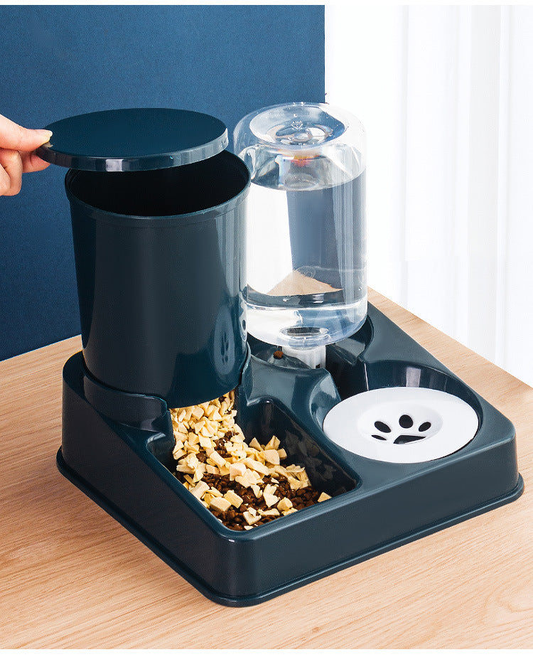 Automatic Pet Feeding Bowl And Water Basin Device