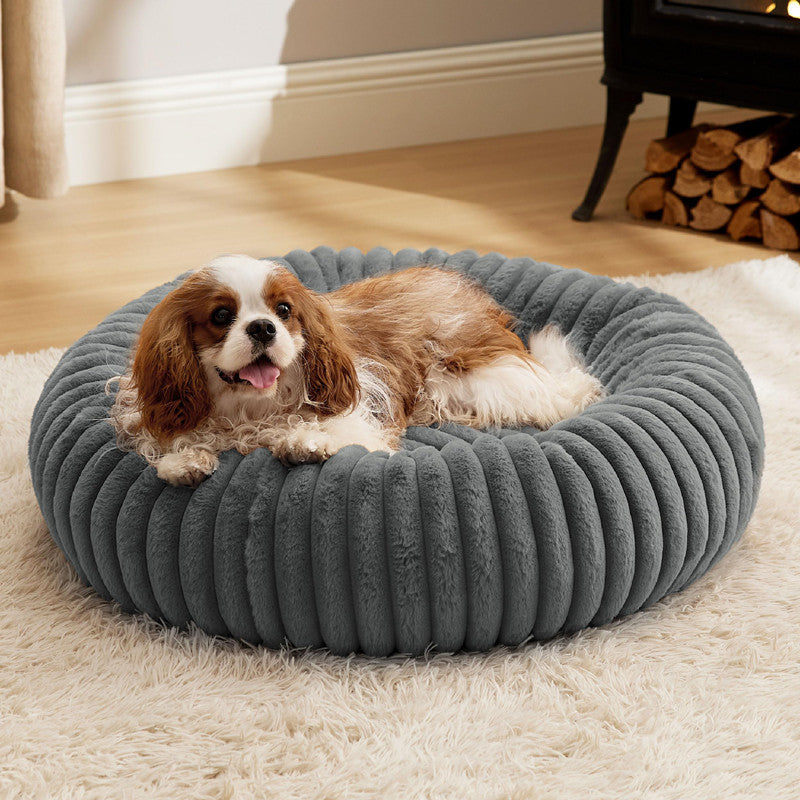 High Grammage Plush Round Winter Pet Sleeping Bed