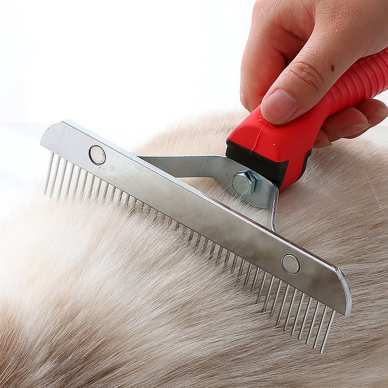 Extra Large Pet Deshedding Rake Comb Grooming Brush Tool