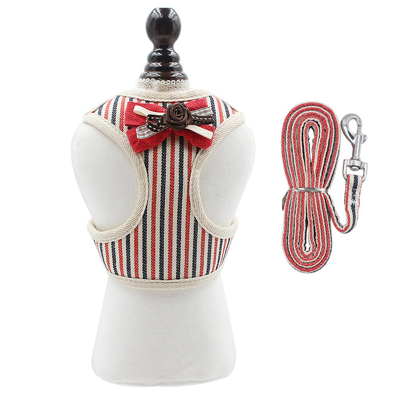 Vest Style Pet Chest Harness Leash Set