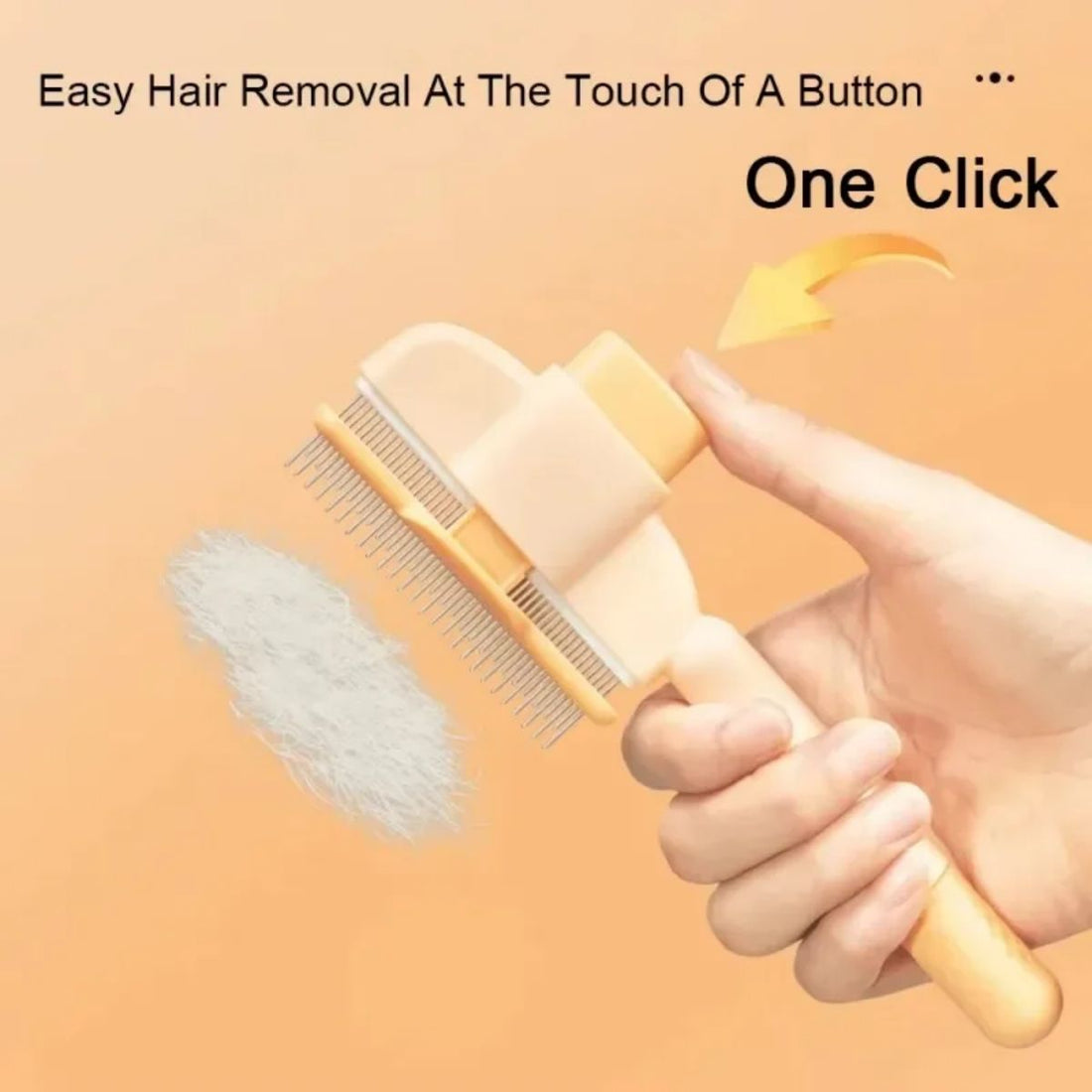 One Click Pet Grooming Brush Gentle Hair Removal Tool