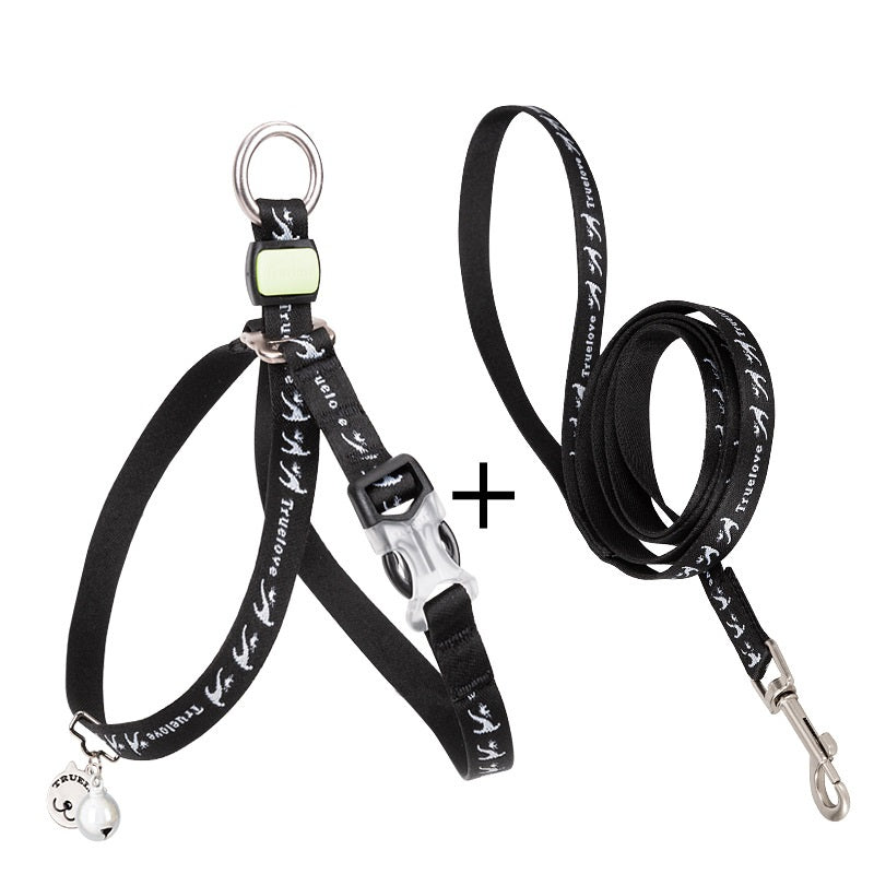 Bell Style Pet Chest Harness Leash Vest Set