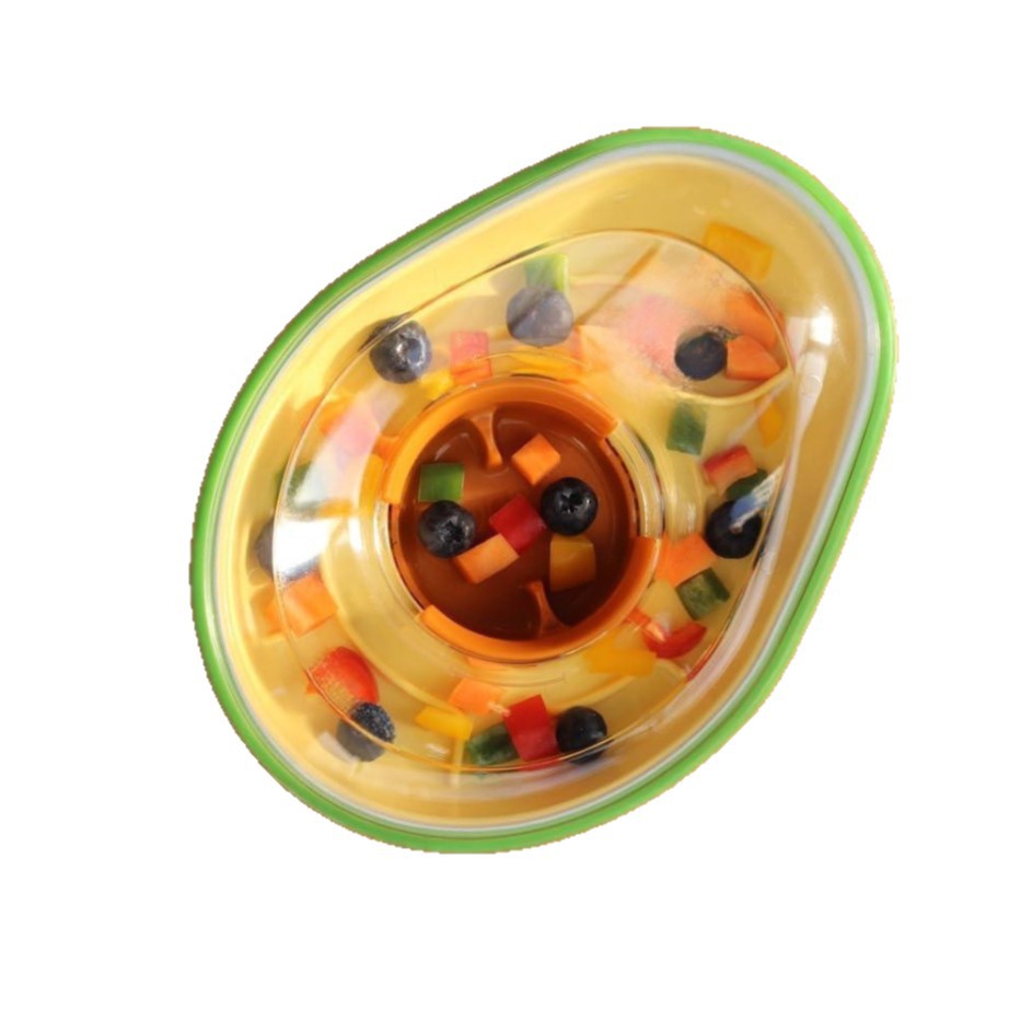 Anti Tumble Avocado Pet Feeding Bowl Cute Dish