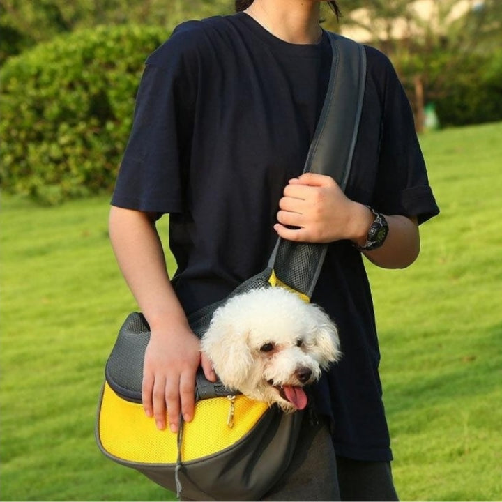Mesh Oxford Pet Carrier Shoulder Sling Travel Bag