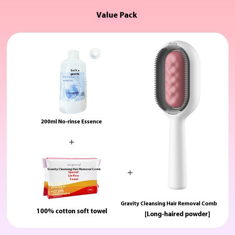 Pet Grooming Comb With Tank Hair Removal Brush Tool