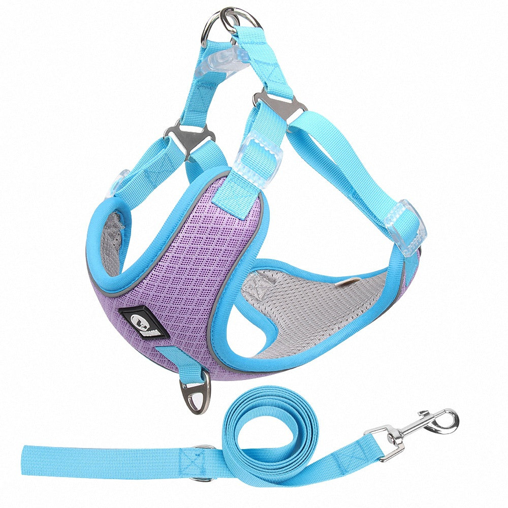 Breathable Adjustable Pet Harness Leash Set