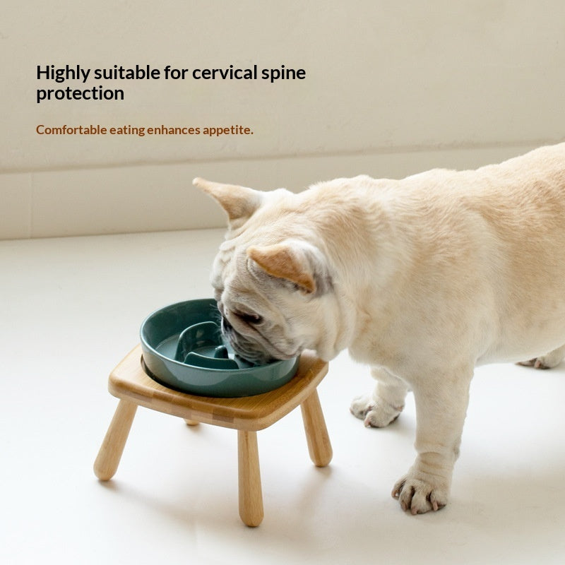 Ceramic Slow Feeding Pet Anti Choking Bowl