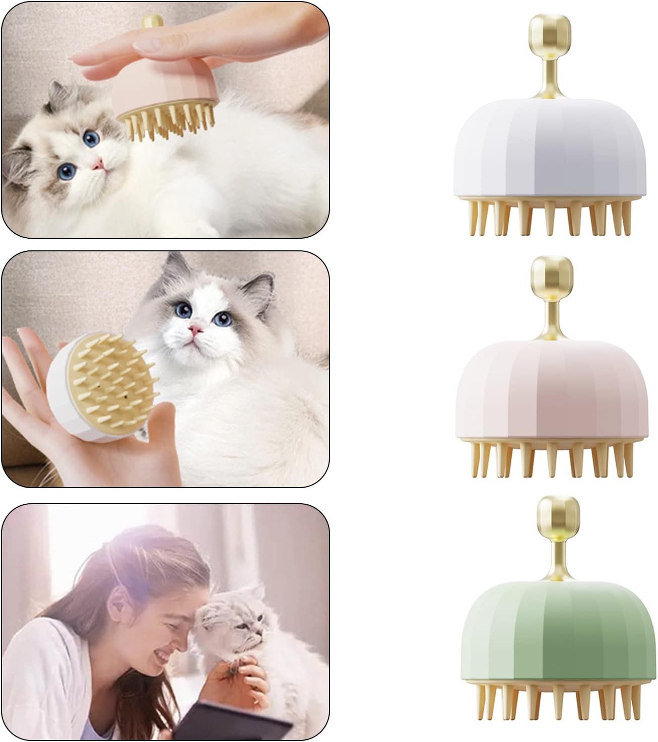 Pet Bath Shampoo Massage Grooming Brush Tool