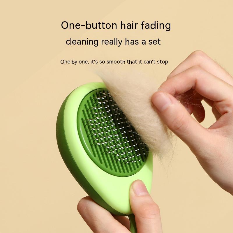 Avocado Shaped Pet Grooming Brush Hair Remover Tool