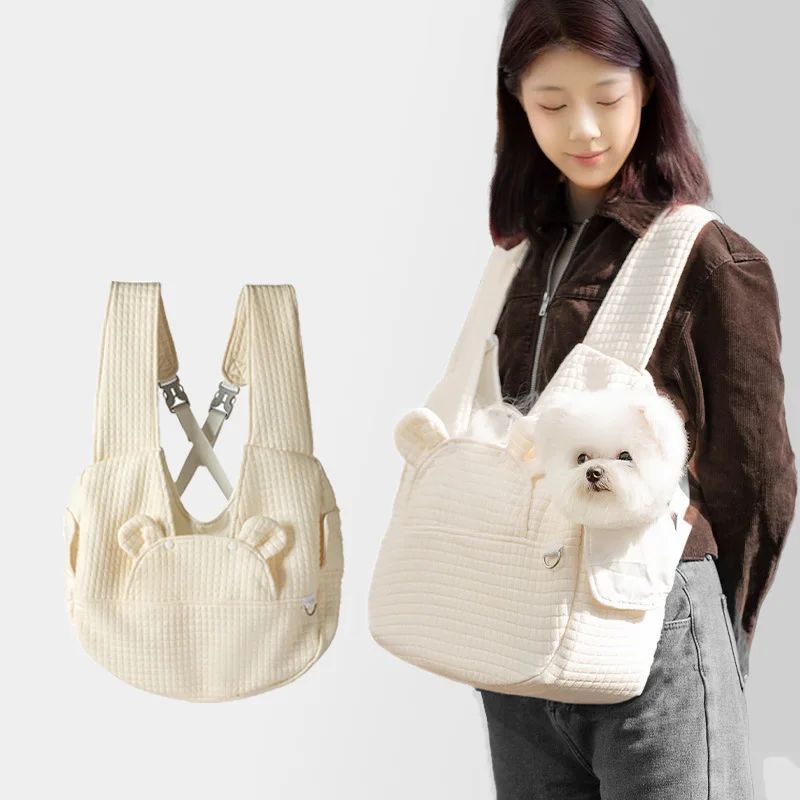 Breathable Cross Design Pet Chest Backpack Carrier Bag