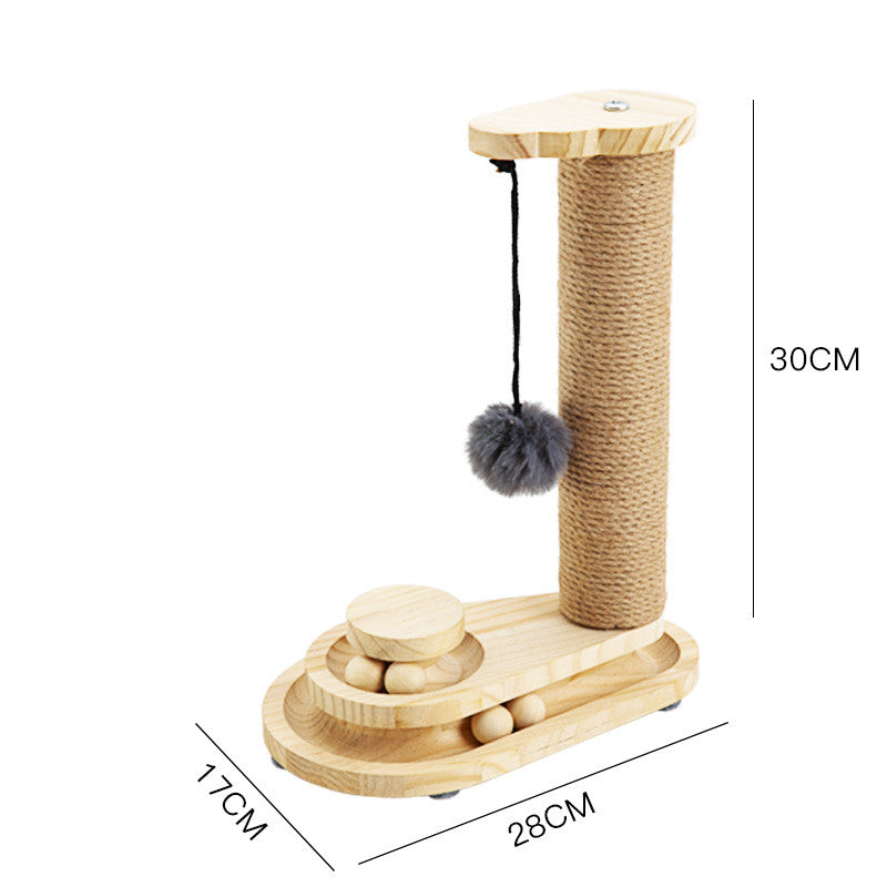 Solid Wood Pet Turntable Bite Resistant Interactive Toy