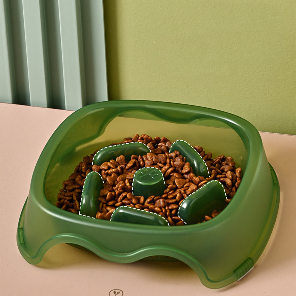 Anti Choking Slow Feed Pet Food Water Bowl