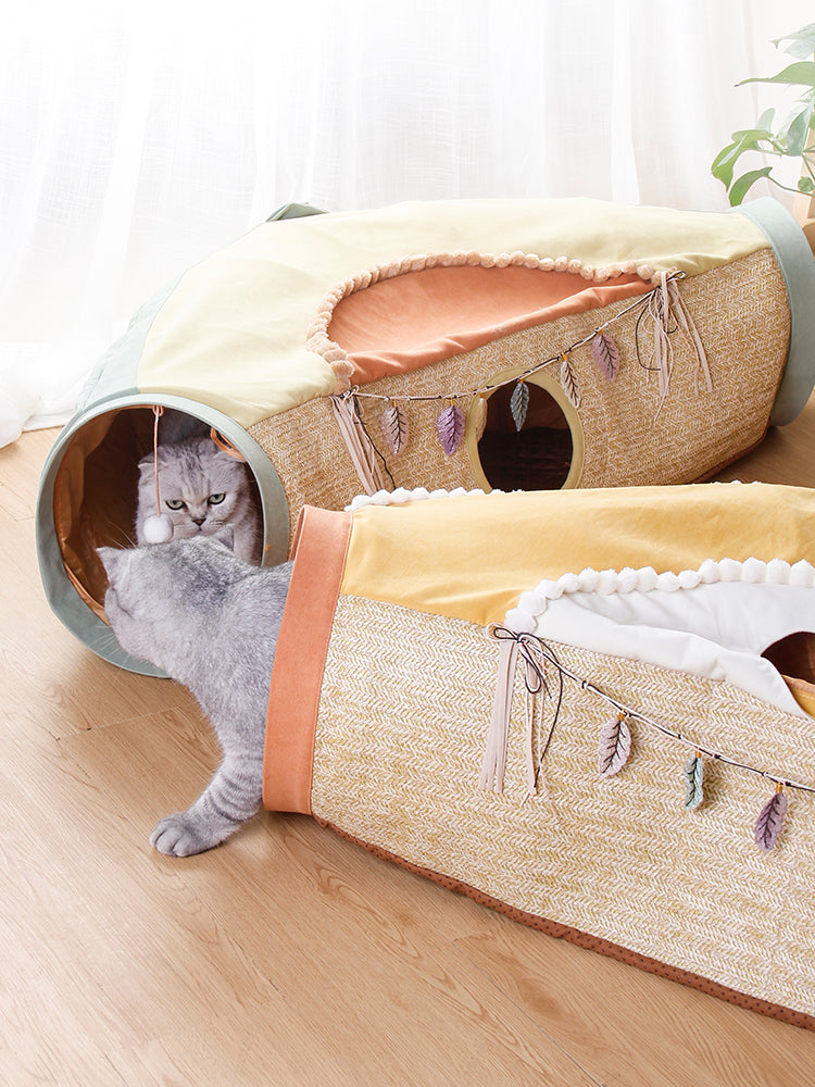 Totoro Style Pet Tunnel Litter Roll Interactive Toy
