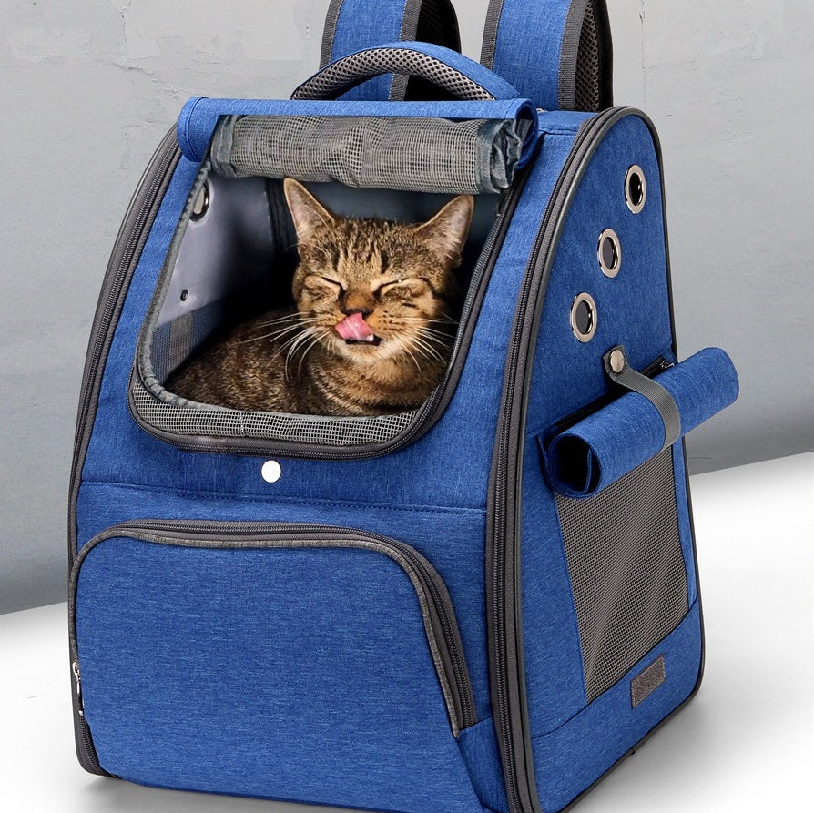 Foldable Breathable Pet Carrier Backpack Travel Bag