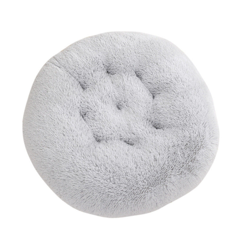 Round Plush Warm Pet Sleeping Mat Bed House