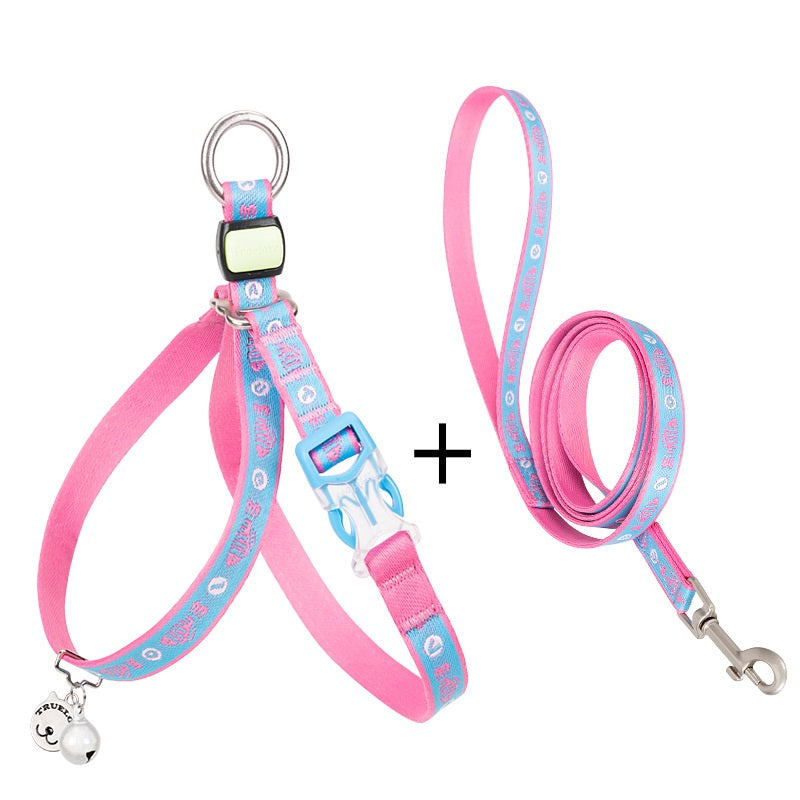 Bell Style Pet Chest Harness Leash Vest Set