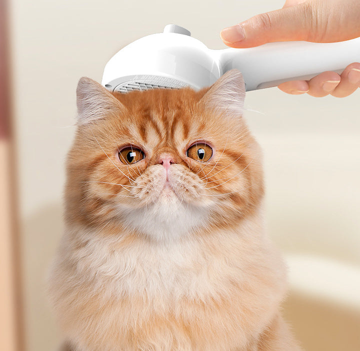 Self Cleaning Pet Grooming Brush With Built-In Mist Humidifier