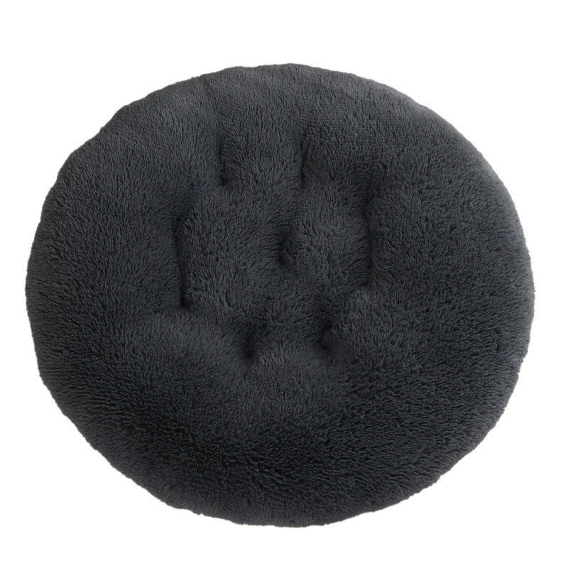 Round Plush Warm Pet Sleeping Mat Bed House