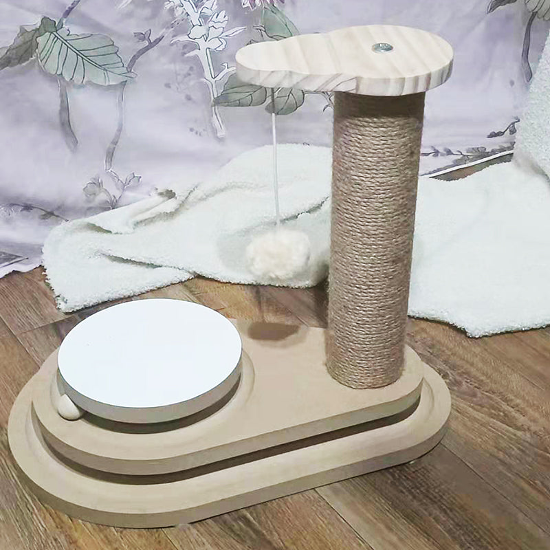 Solid Wood Pet Turntable Bite Resistant Interactive Toy