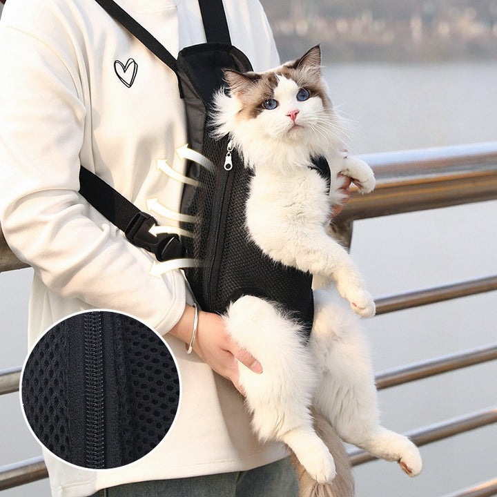 Breathable Adjustable Pet Front Carrier Backpack Hiking Bag