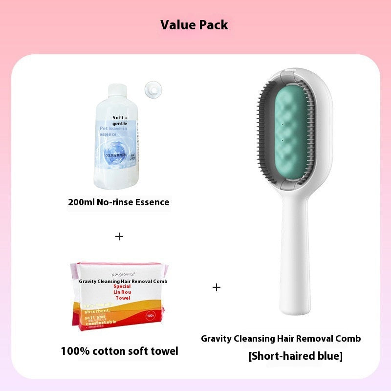 Pet Grooming Comb With Tank Hair Removal Brush Tool
