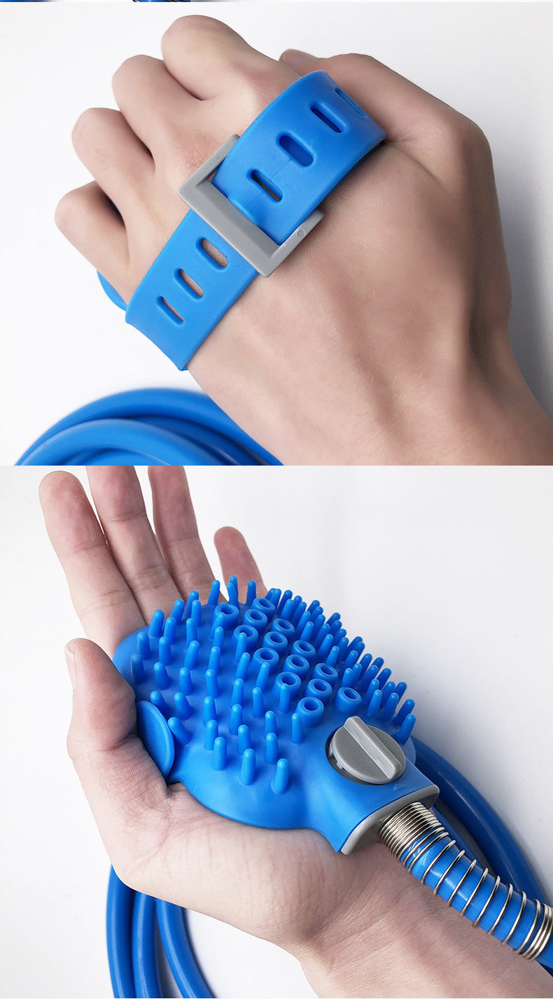 Silicone Pet Bath Gloves Handheld Shower Massage Brush
