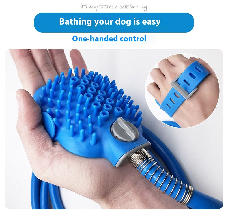 Silicone Pet Bath Gloves Handheld Shower Massage Brush